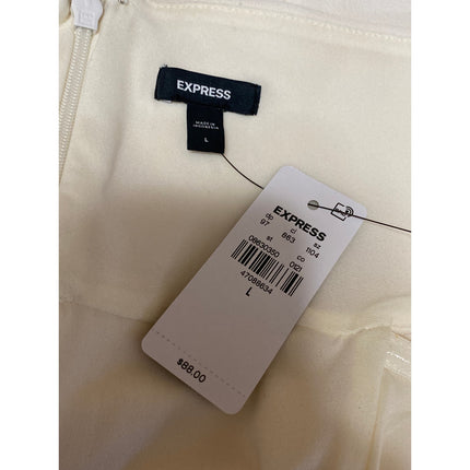 NEW Express Women's Cream Ivory Twist Front Sleeveless Tank Blouse Top Size L