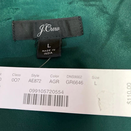 NEW J.Crew Women's Green Sequin Sleeveless Cami Camisole Crop Tank Top Size L