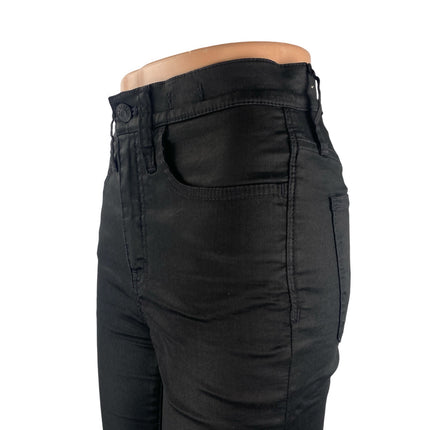 Madewell Women's Black High Rise Skinny Jeggings Motorcycle Trousers Pants Sz 26