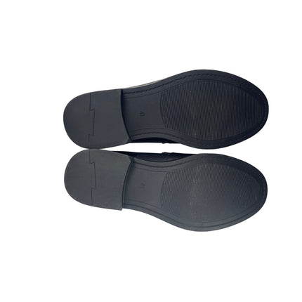 NEW Tiffany & Co Mens Black Leather Low Top Slip On Almond Toe Loafers Shoes 8.5