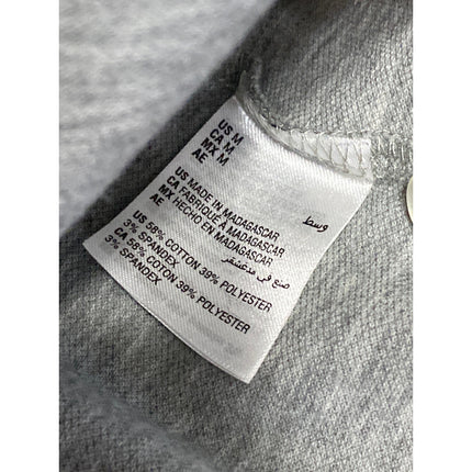 Club Room Mens Gray Collared Short Sleeve Slim Office Casual Polo Shirt Top Sz M