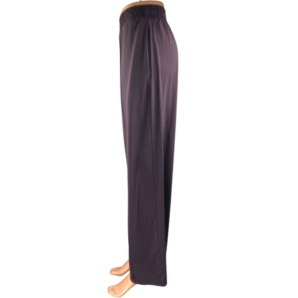 Oysho Women's Purple Straight Wide Leg Elastic Waist Pull On Trousers Pants XS