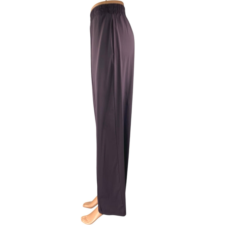 Oysho Women's Purple Straight Wide Leg Elastic Waist Pull On Trousers Pants XS