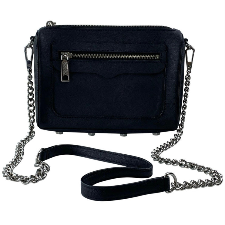 Rebecca Minkoff Avery Saffiano Leather Chain Strap Crossbody Shoulder Handbag OS