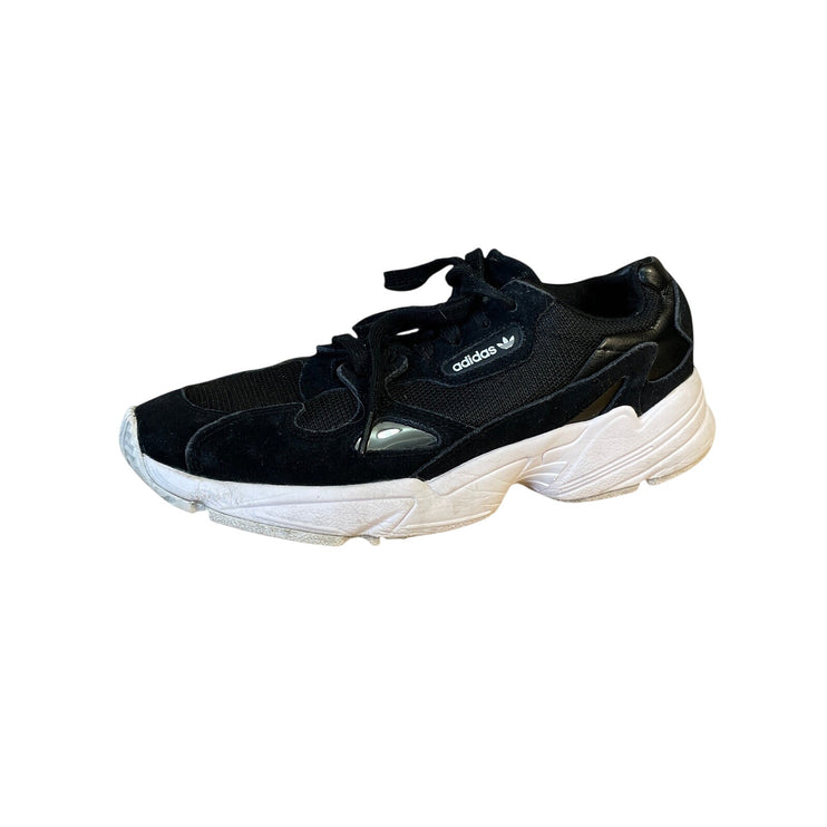 Adidas Falcon Women's Black Low Top Lace Up Athletic Running Sneakers Shoes Sz 9