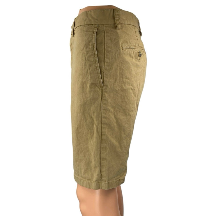 Old Navy Built in Flex Green Khaki Ultimate Slim Straight Leg Chino Shorts 31