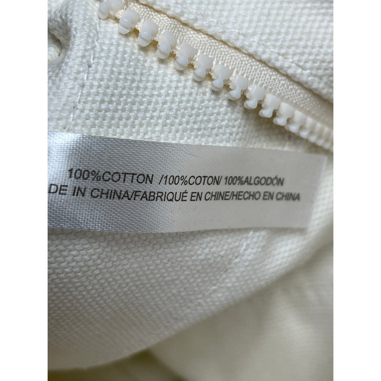 NEW Urban Outfitters BDG Serena White Canvas Zipper Mini Tote Bag Handbag OS