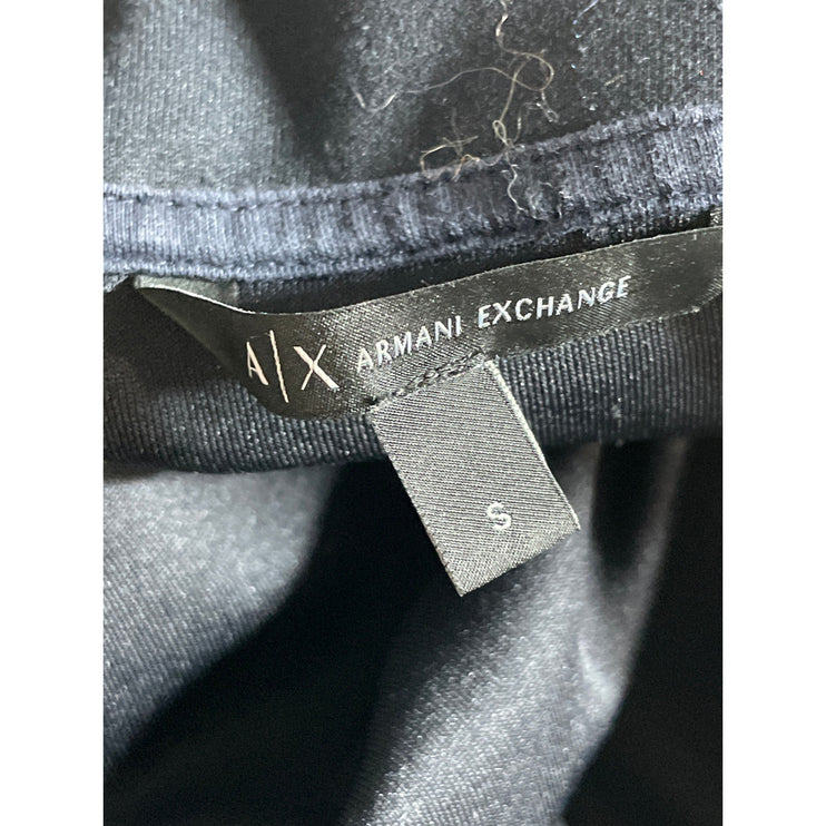 Armani Exchange Women's Navy Blue Full Zip Hoodie Hooded Sweatshirt Top Size S