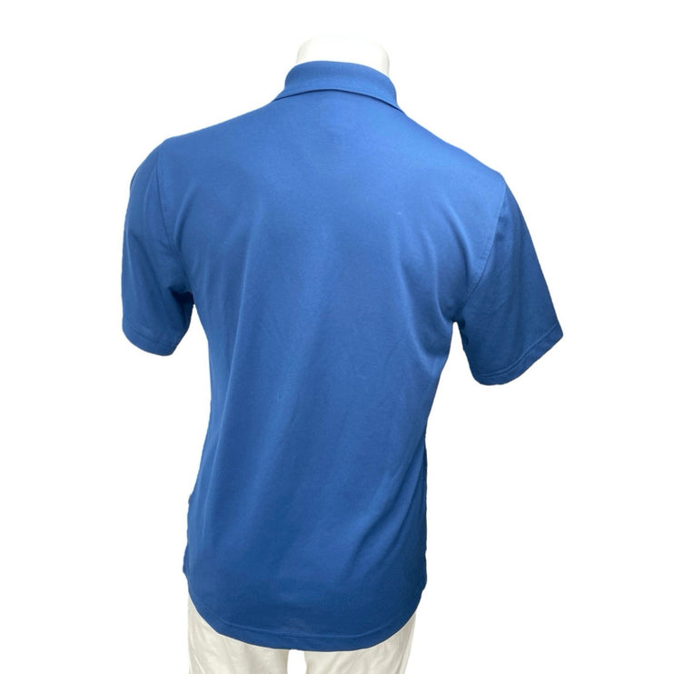 Greg Norman Classic Pique Shark Blue Short Sleeve Peformance Golf Polo Shirt S