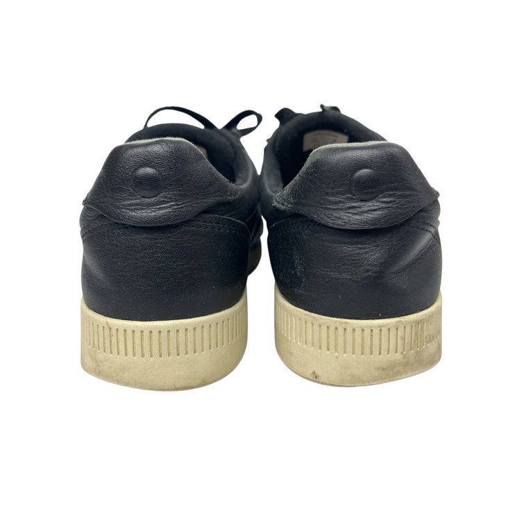 Everlane The Court Unisex Black Leather Lace Up Low Top Sneakers Shoes W-8 M-6