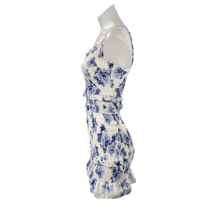 Abercrombie & Fitch Best Dressed Guest Floral Smock Ruffle Mini Bodycon Dress XS