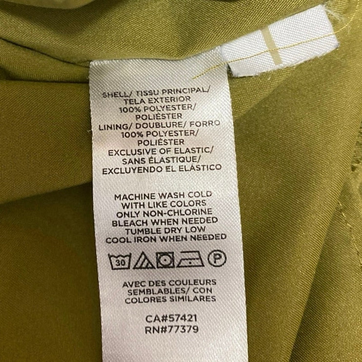 Ann Taylor Green Floral Short Sleeve Smocked Ruffle Tiered Maxi A-Line Dress 8