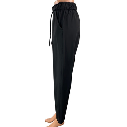 Lululemon Keep Moving 7/8 Black Women's High Rise Drawstring Trouser Pants Sz S