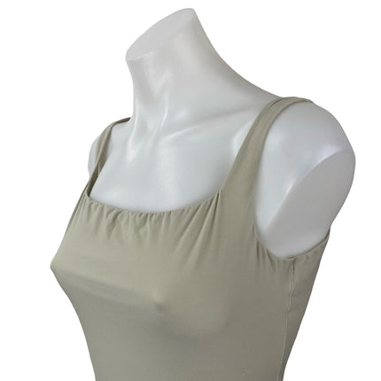 Skims Women's Gray Sleeveless Square Neck Backless Tank Bodysuit Top Size XL