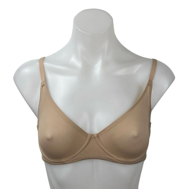 Skims Fits Everybody Brown Tan Adjustable Underwire Unlined Demi Bra Size 32D