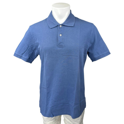 J.Crew Mens Blue Collared Button Golf Short Sleeve Polo Shirt T Shirt Top Size M