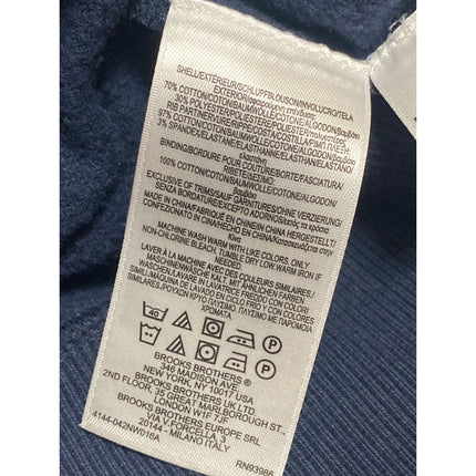 Brooks Brothers Mens Blue 1/4 Zip Mock Neck Long Sleeve Sweatshirt Sweater Top L