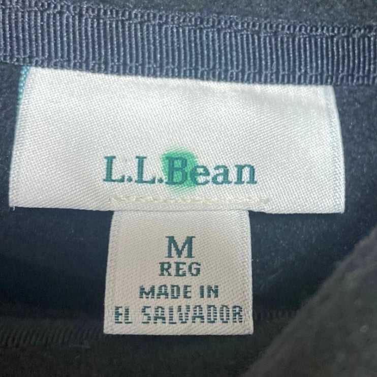 L.L.Bean Women's Black Sleeveless Turtleneck Full Zip Vest Coat Jacket Size M