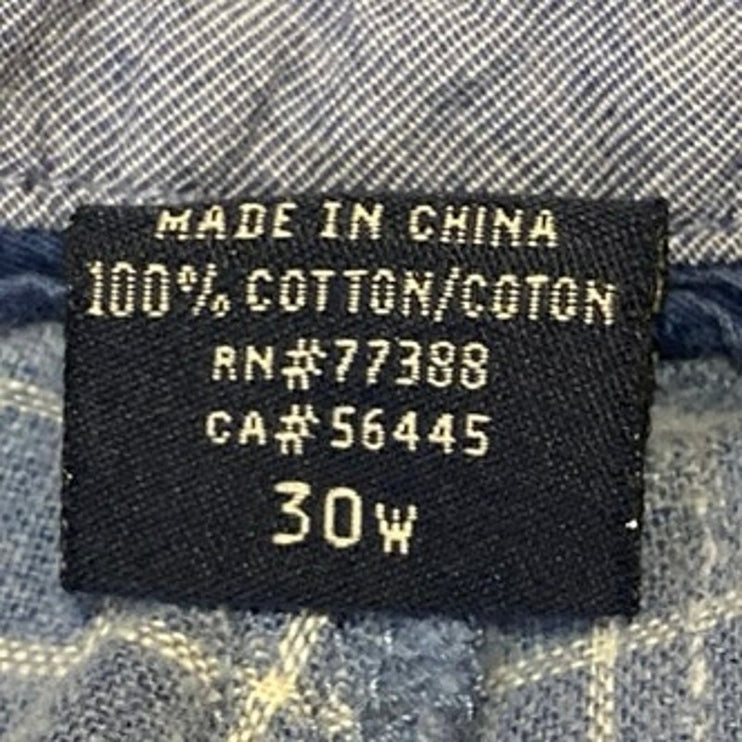 J.Crew Club Men's Blue Plaid Straight Bermuda Golf Chino Khaki Shorts Size 30