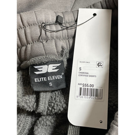 NEW Elite Eleven Men's Charcoal Gray Workout Gym Athletic Sweat Shorts Size S