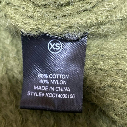 NEW Fashion Nova In Too Deep Olive Green Off Shoulder Knit Crop Sweater Top XS