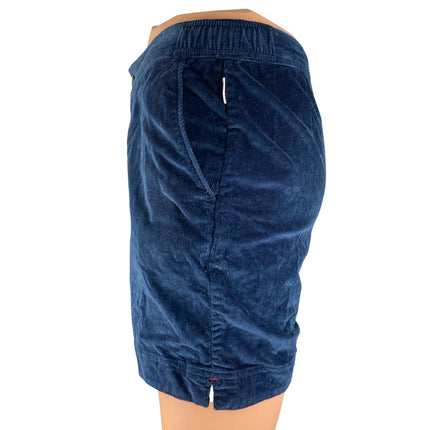 Orlebar Brown Men's Blue Corduroy Mid Rise Cuffed Hem Casual Chino Shorts Sz 30