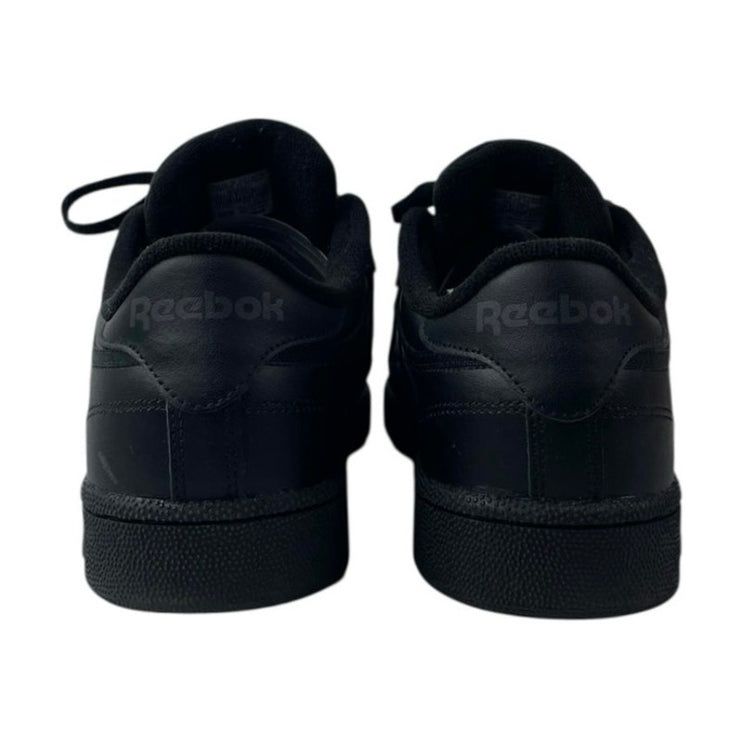 Reebok Club C Men's Black Leather Lace Up Low Top Athletic Sneakers Shoes 11.5