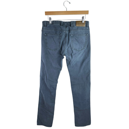 Massimo Dutti Women's Blue Mid Rise Slim Straight Stretch Denim Jeans Size 30