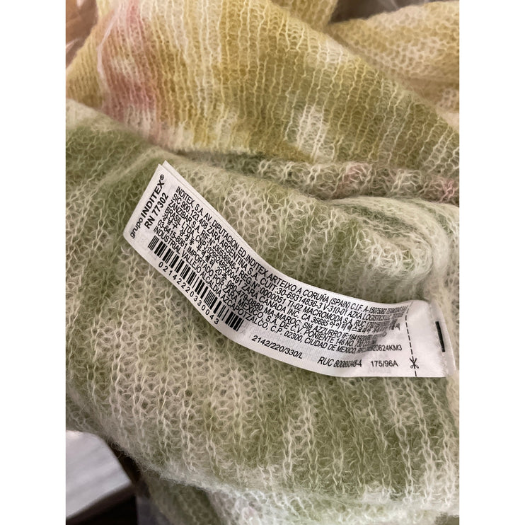 Zara Women's Alpaca Wool Tie Dye Crew Neck Long Sleeve Sweatshirt Sweater Top M