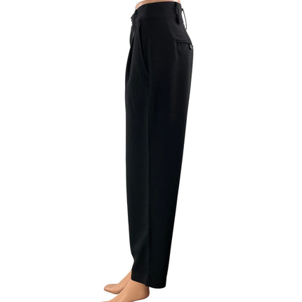 Madewell Women's Black High Waisted Straight Leg Pleated Trousers Pants Size 00
