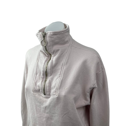 Sundry Gray Mock Neck Long Sleeve Crop Gym Activewear Sweater Sweatshirt Top 0