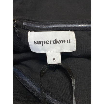 Superdown Black Strapless Tube Bandeau Slit Sleeveless Mini Bodycon Dress Size S