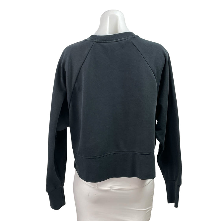 Nike Dri Fit Versa Black Crew Neck Long Sleeve Pullover Sweater Sweatshirt Top S