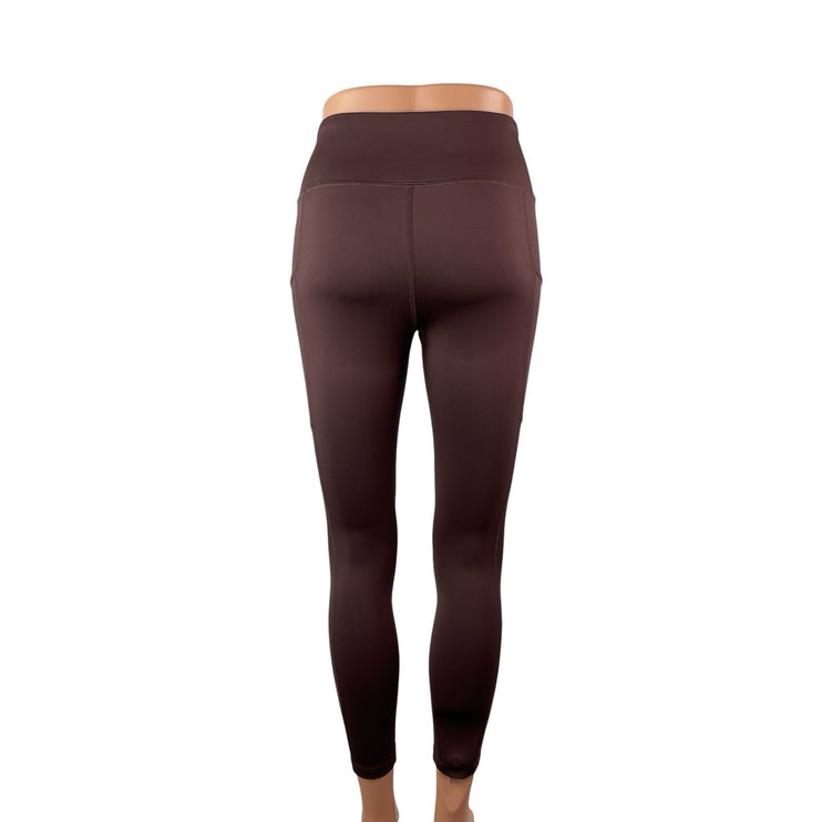 Gymshark Women's Brown Mid Rise Yoga Workout Running Athletic Leggings Pants S