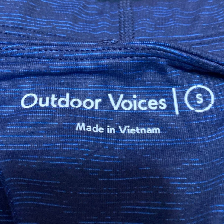 Outdoor Voices Tech Sweat Women's Blue Activewear Workout Yoga Matching Set Sz S