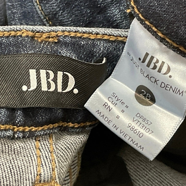 JBD Just Black Denim Women's Blue Dark Wash Bootcut Flared Denim Jeans Size 28