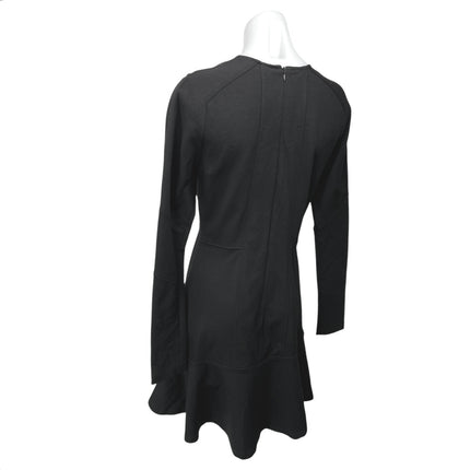 Belstaff Women's Black Long Sleeve Zip Shoulder Mini Fit & Flare Dress Size 8