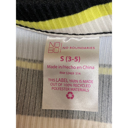 No Boundaries Multicolor Striped Sleeveless Rib Knit Mini Sweater Tank Dress S