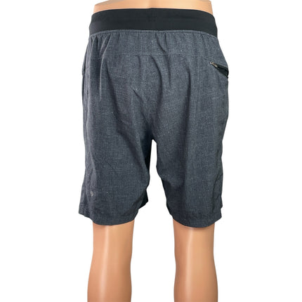 Lululemon T.H.E. Heathered Gray Textured Activewear Lounge Casual Shorts Size S
