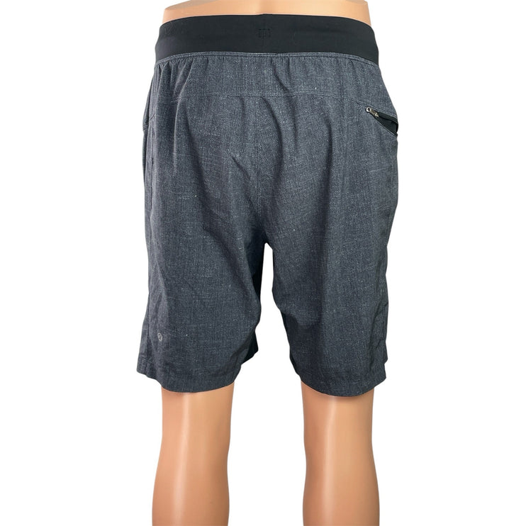 Lululemon T.H.E. Heathered Gray Textured Activewear Lounge Casual Shorts Size S