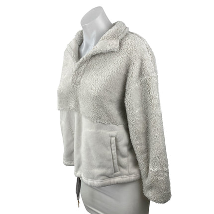 All in Motion Women's White Sherpa Fleece Yoga Athletic Activewear Sweatshirt XS