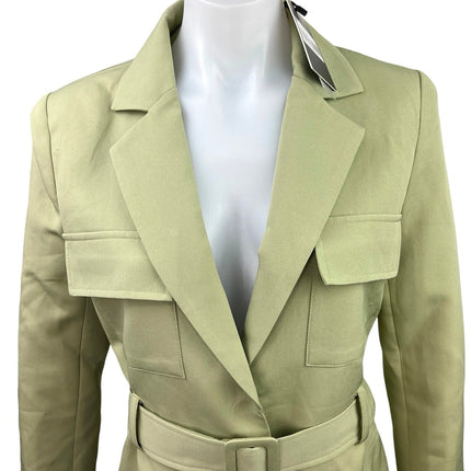 NEW Lioness Steinway Green Belted Tailored Collar Jacket Mini Blazer Dress Sz XS NEW Lioness Steinway Green Belted Tailored Collar Jacket Mini Blazer Dress Sz XS