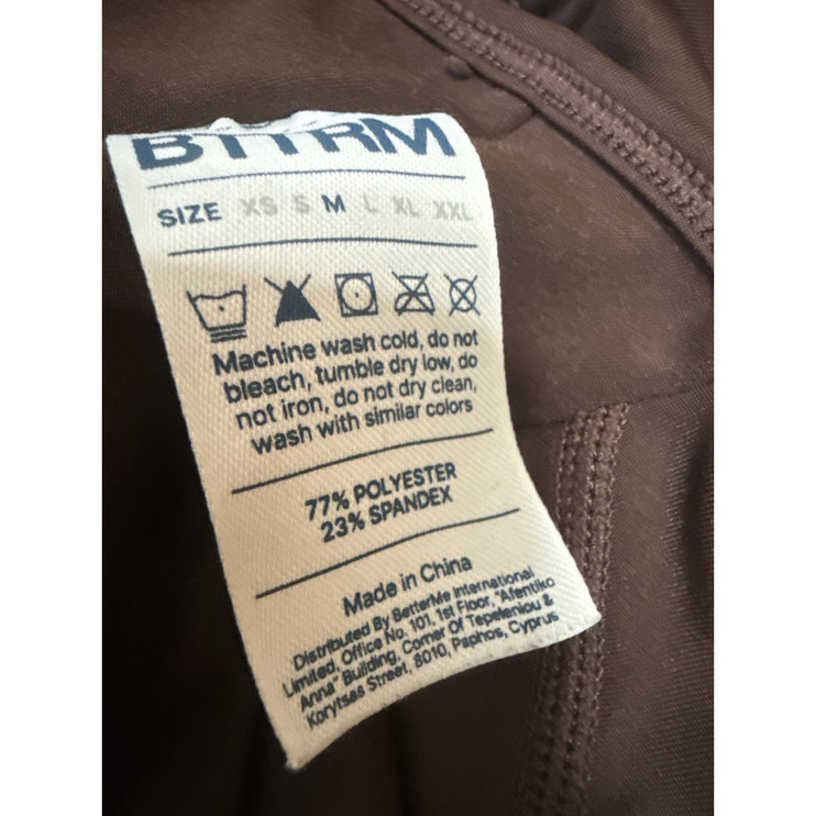 BTTRM Better Me Brown Contour Stitch Bralette Leggings Athletic 2-Piece Set M
