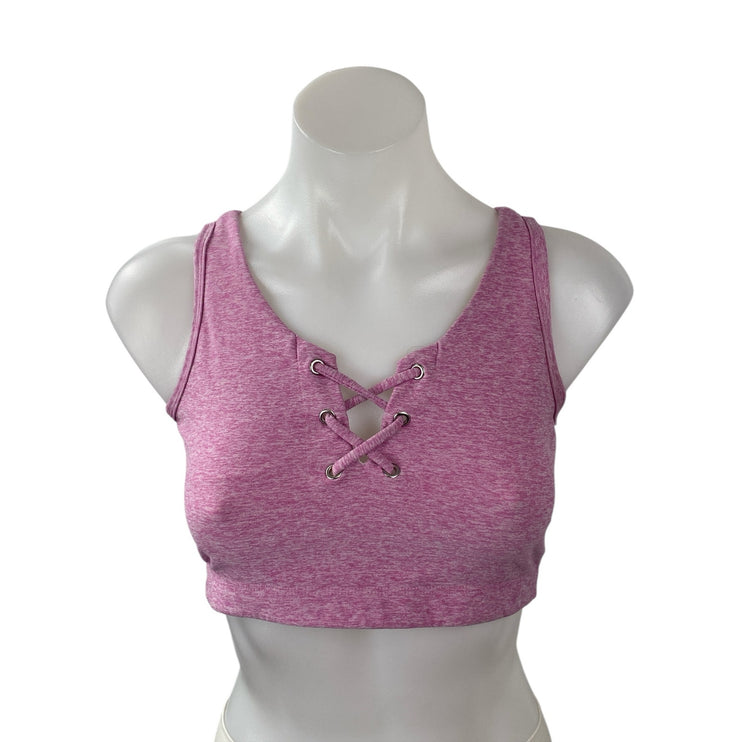 Year of Ours Pink Sleeveless Yoga Gym Athletic Activewear Crop Tank Sports Bra M