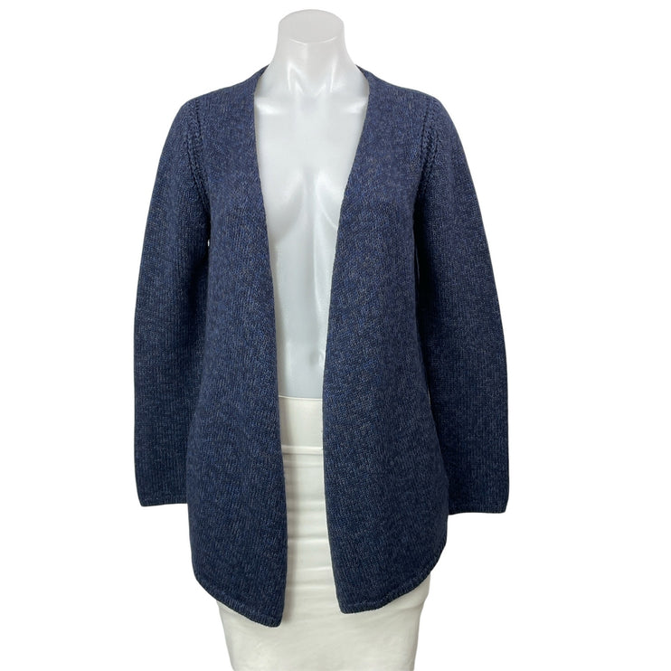 Comptoir des Cottoniers Blue Wool Long Sleeves Knit Open Cardigan Sweater Top M