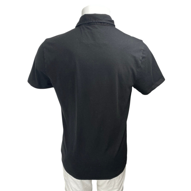 Guess Men's Black Short Sleeve Collar Pockets Performance Golf Polo Shirt Top L