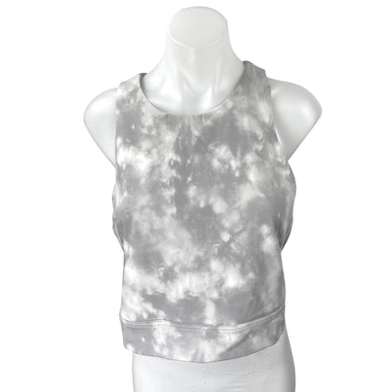 Banana Republic Gray Tie Dye Sleeveless Racerback Activewear Training Tank Top L