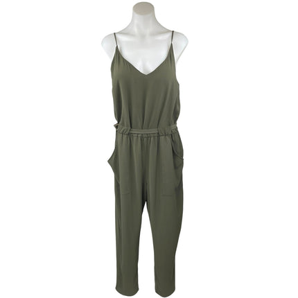 Atmosphere Green Sleeveless Cami Camisole Belted Straight Leg Romper Jumpsuit 12