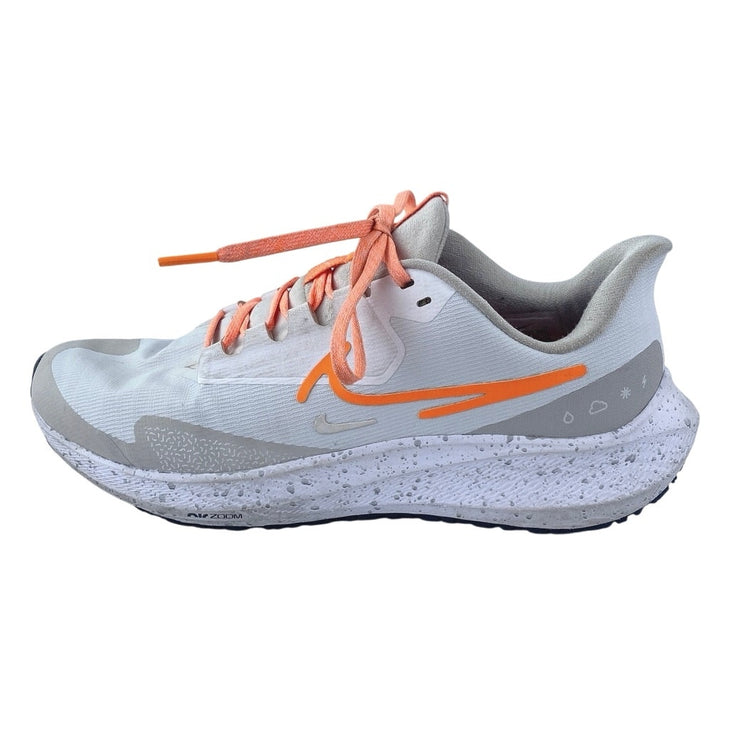 Nike Air Zoom Pegasus 39 Shield Womens White Orange Running Sneakers Shoes Sz 9