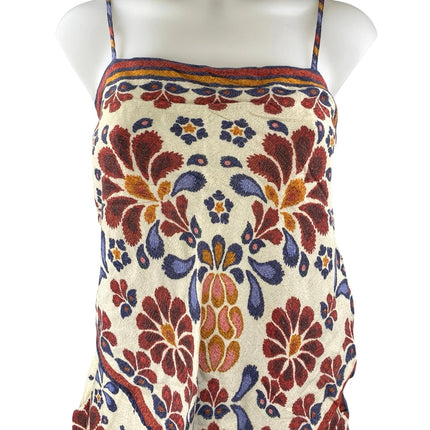 Farm Rio Multicolor Linen Floral Bandana Sleeveless Cami Tank & Shorts Set S/M